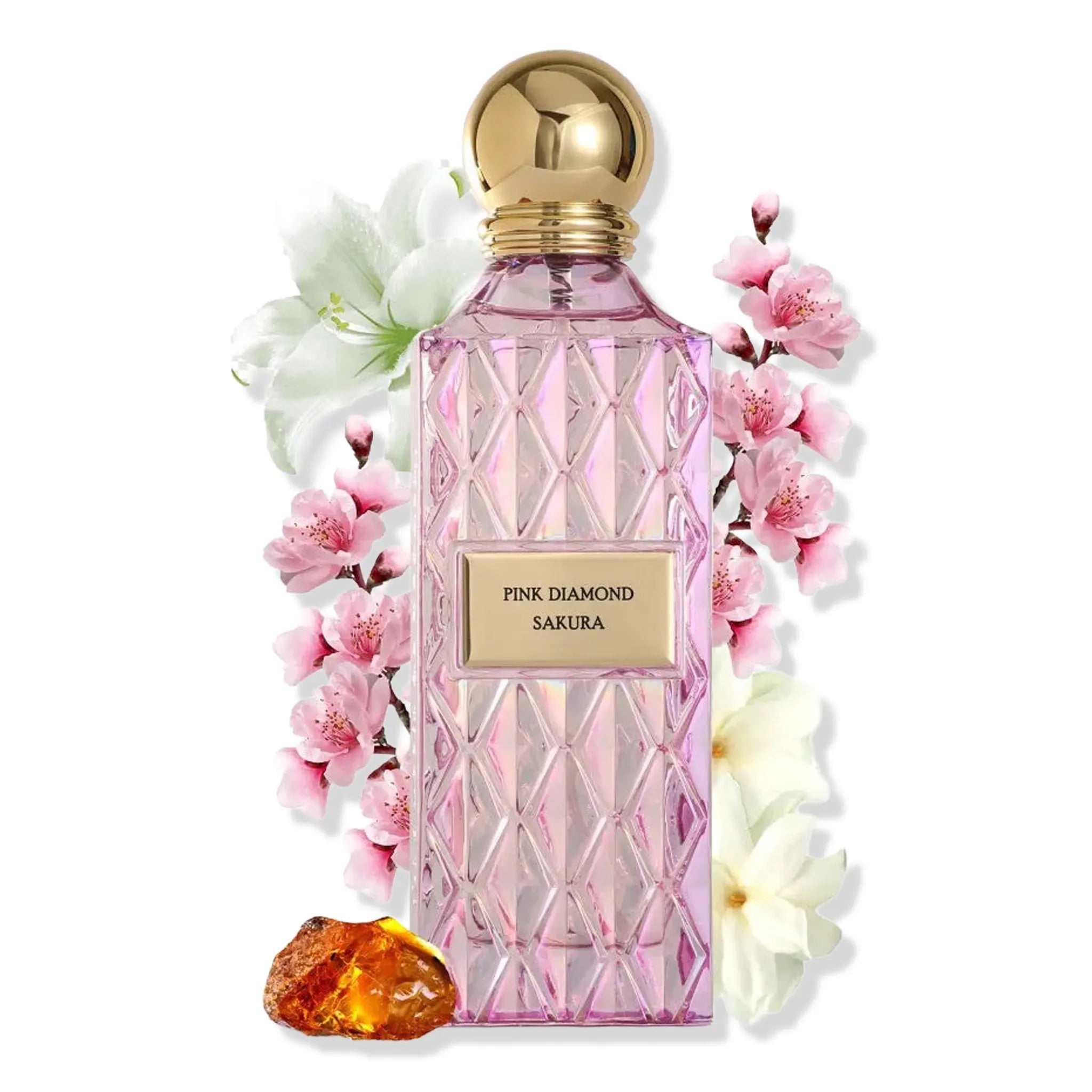 Front View of IBRAQ Pink Diamond Sakura Eau De Parfum 150ml